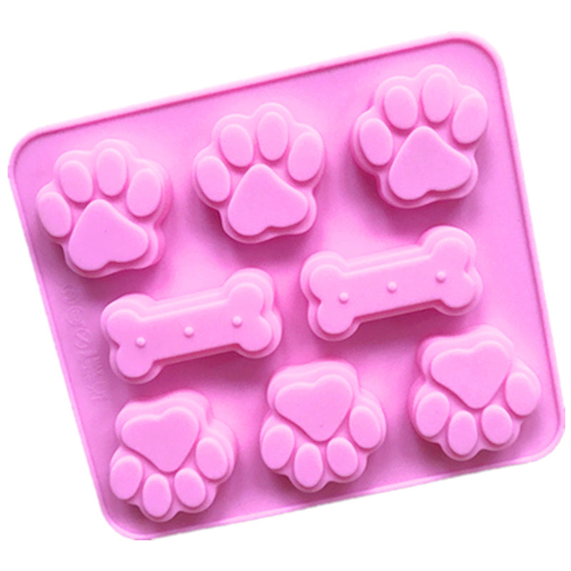 6-piece Cat's Paw Plus Bone Silicone Cake Mold Aroma Mold High Temperature Resistant Easily Removable Mold Cute Claw